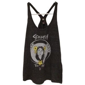 District Gray "Squash The Hate" Tank Top Women’s Size Small Casual Graphic Shirt